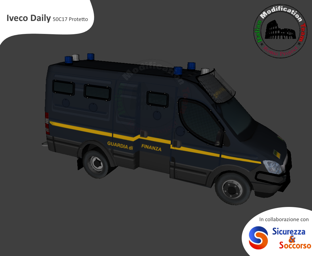 Guardia di Finanza
Iveco Daily 50C17 V serie Blindato
AntiTerrorismo Pronto Impiego
