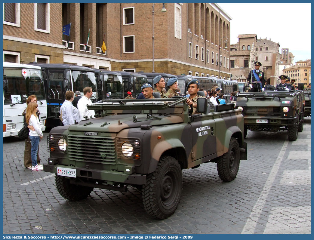 AM AI223
Aeronautica Militare Italiana
Land Rover Defender 90
Parole chiave: AMI;A.M.I.;Aeronautica;Militare;Italiana;Land;Rover;Defender;90;AI223