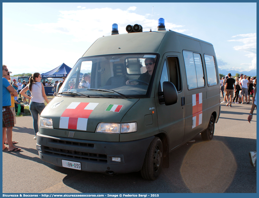 AM BN035
Aeronautica Militare Italiana
Servizio Sanitario
Fiat Ducato II serie
Allestitore Bollanti S.r.l.
Parole chiave: A.M.I.;AMI;Aeronautica;Militare;Italiana;Servizio;Sanitario;Fiat;Ducato;Bollanti