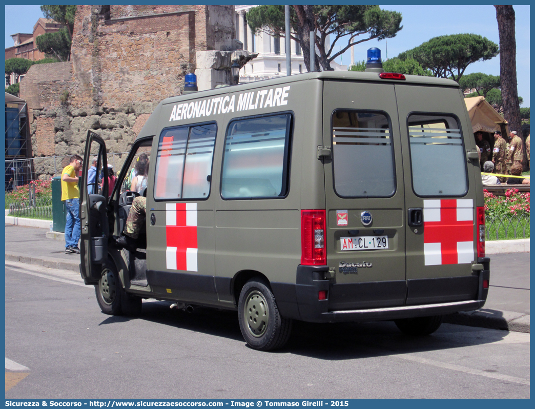 AM CL129
Aeronautica Militare Italiana
Servizio Sanitario
Fiat Ducato II serie restyling
Allestitore Bollanti S.r.l.
Parole chiave: AMI;A.M.I.;Aeronautica;Militare;Italiana;Servizio;Sanitario;Fiat;Ducato;Bollanti