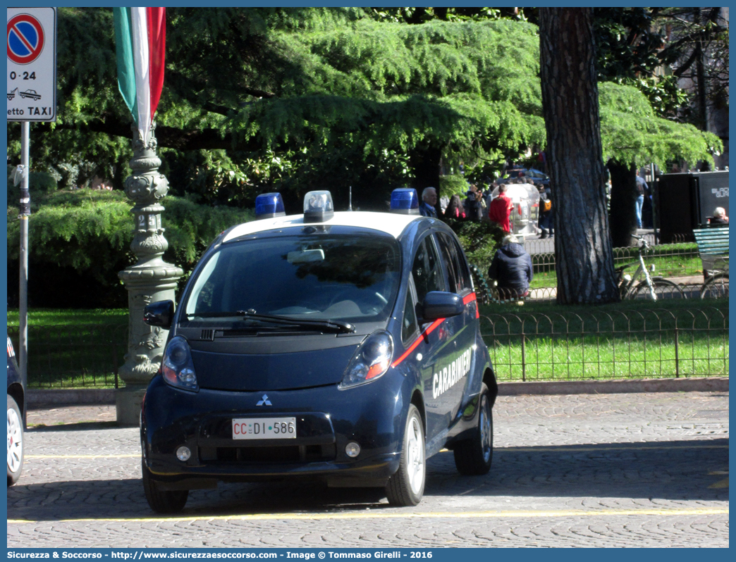 CC DI586
Arma dei Carabinieri
Mitsubishi i-Miev
Allestitore Elevox S.r.l.
Parole chiave: CC;C.C.;Arma;dei;Carabinieri;Mitsubishi;i-Miev;Elevox