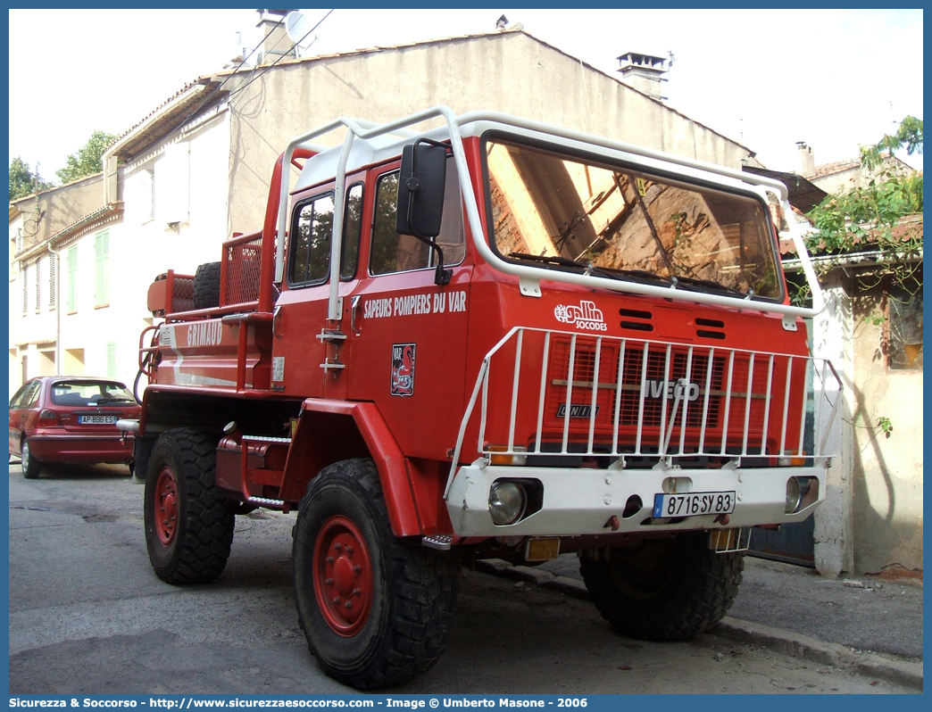 CCFM -
République Française
Gassin
Camion Citerne Forestier Moyen
Unic Iveco 90P
Conversion by Gallin Socodes
Parole chiave: République;Française;SDIS;S.D.I.S.;Service;Départemental;Incendie;Secours;83;Gassin;CCFM;Camion;Citerne;Forestier;Moyen;Unic;Iveco;90P;Gallin;Socodes