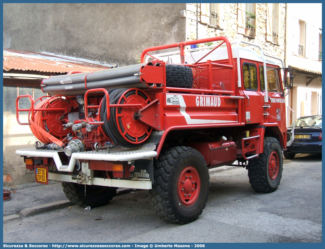 CCFM -
République Française
Gassin
Camion Citerne Forestier Moyen
Unic Iveco 90P
Conversion by Gallin Socodes
Parole chiave: République;Française;SDIS;S.D.I.S.;Service;Départemental;Incendie;Secours;83;Gassin;CCFM;Camion;Citerne;Forestier;Moyen;Unic;Iveco;90P;Gallin;Socodes