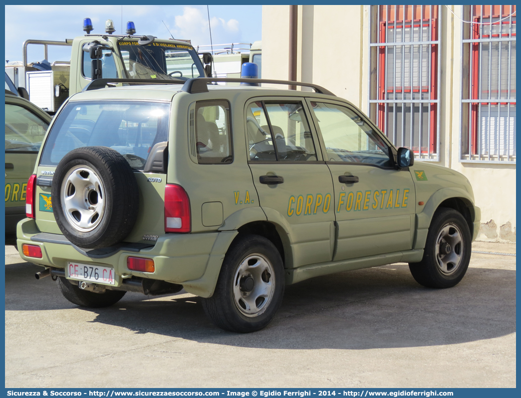 CFva B76 CA
Corpo Forestale
e di Vigilanza Ambientale
Regione Sardegna
Suzuki Grand Vitara II serie
Parole chiave: CFVA;C.F.V.A.;Corpo;Forestale;Vigilanza;Ambientale;Sardegna;Suzuki;Grand;Vitara