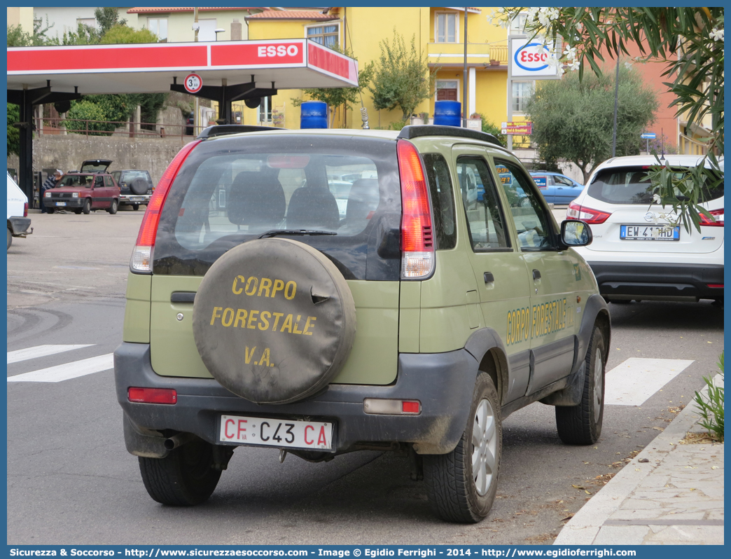 CFva C43 CA
Corpo Forestale
e di Vigilanza Ambientale
Regione Sardegna
Daihatsu Terios I serie
Parole chiave: CFVA;C.F.V.A.;Corpo;Forestale;Vigilanza;Ambientale;Sardegna;Daihatsu;Terios