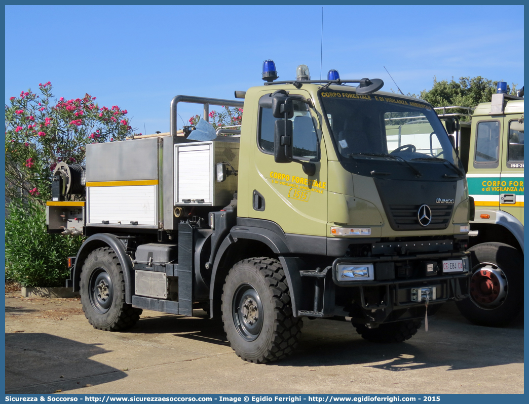 CFva E84 CA
Corpo Forestale
e di Vigilanza Ambientale
Regione Sardegna
Mercedes Benz Unimog U20
Allestitore Amatori S.r.l.
Parole chiave: CFVA;C.F.V.A.;Corpo;Forestale;Vigilanza;Ambientale;Sardegna;Mercedes Benz;Unimog;U20;Amatori