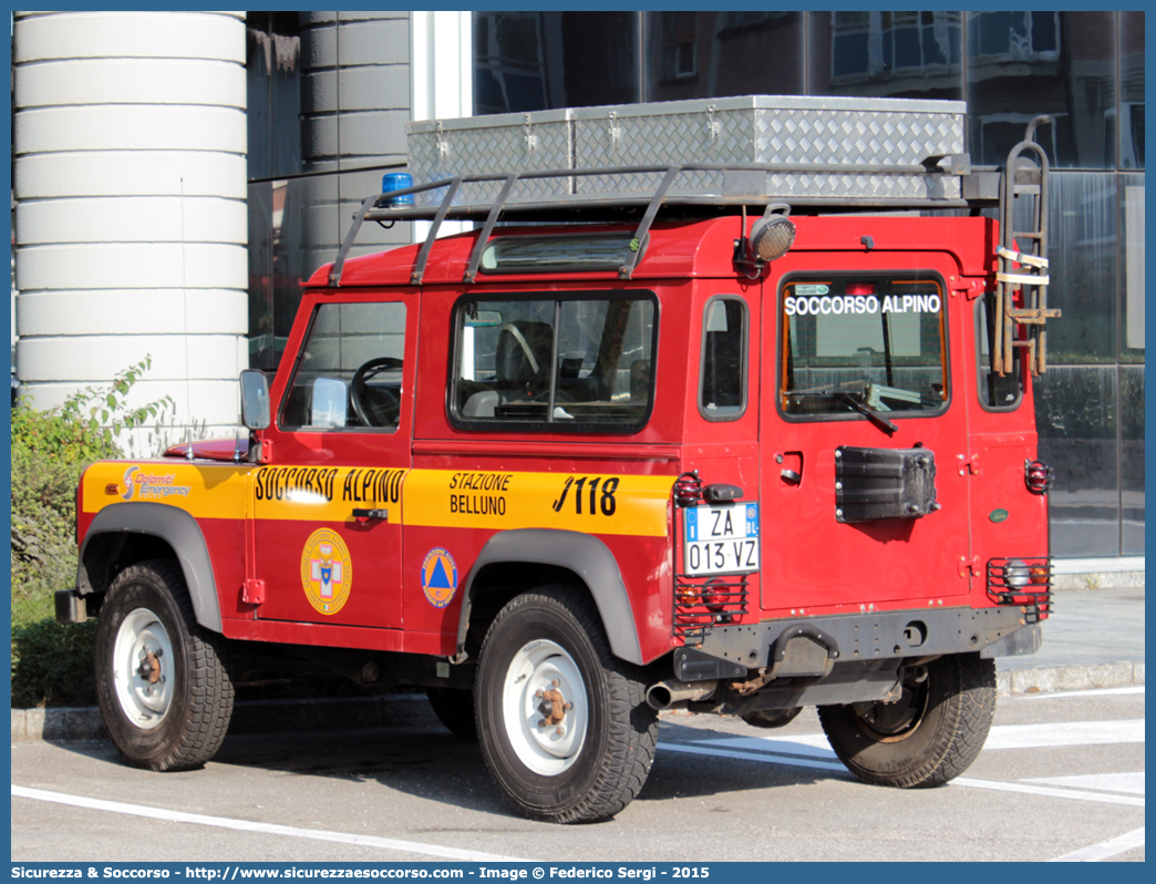 -
Corpo Nazionale
Soccorso Alpino e Speleologico
Delegazione Alpina II Bellunese
Stazione di Belluno
Land Rover Defender 90
Parole chiave: CNSAS;C.N.S.A.S.;Corpo;Nazionale;Soccorso;Alpino;Speleologico;Veneto;SASV;S.A.S.V.;Belluno;Land Rover;Defender;90