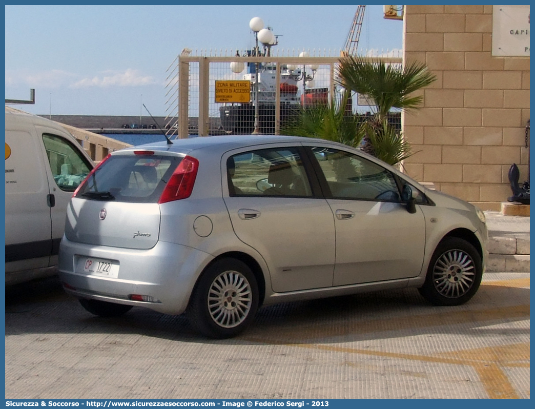 CP 1722
Corpo delle Capitanerie di Porto
Guardia Costiera 
Fiat Grande Punto
Parole chiave: CP;C.P.;GC;G.C.;Guardia;Costiera;Guardia Costiera;Capitaneria di Porto;Fiat;Grande;Punto