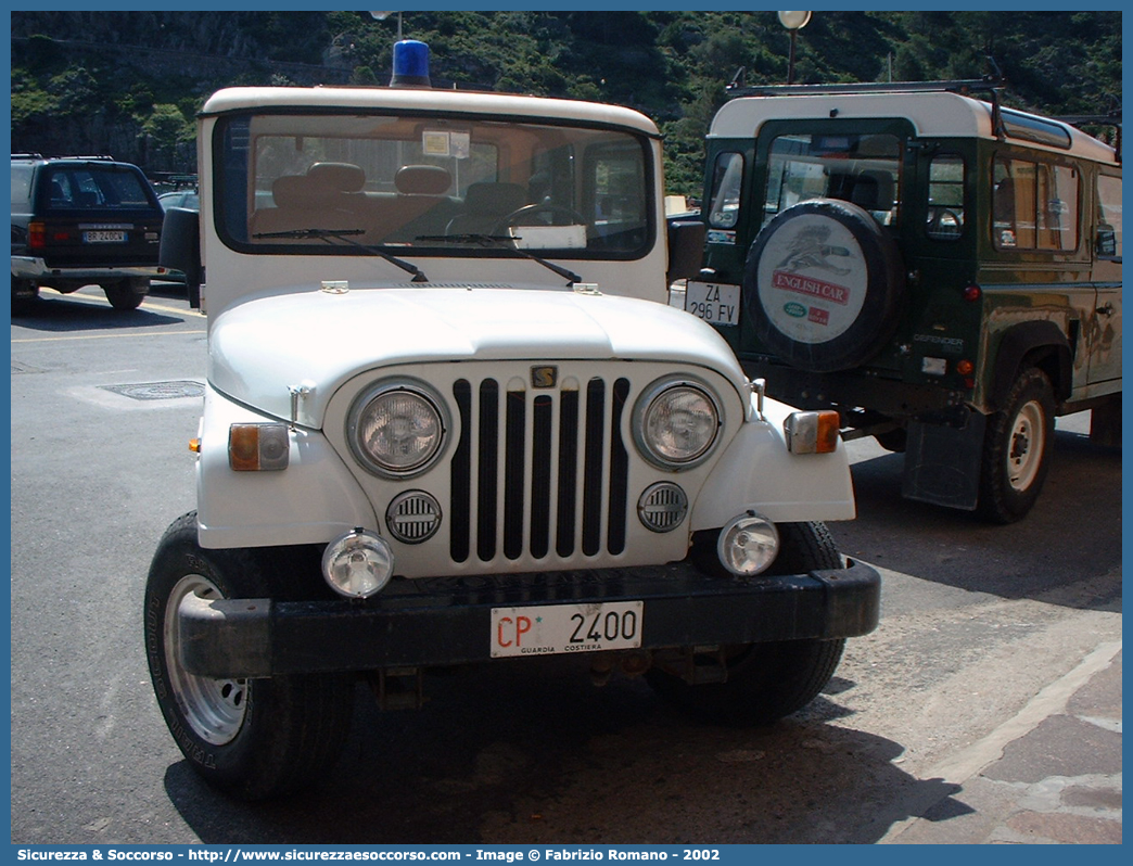 CP 2400
Corpo delle Capitanerie di Porto
Guardia Costiera
Ssangyong Korando I serie
Parole chiave: CP;C.P.;GC,G.C.;Guardia Costiera;Capitaneria di Porto;Capitanerie di Porto;Ssangyong;Korando;2400