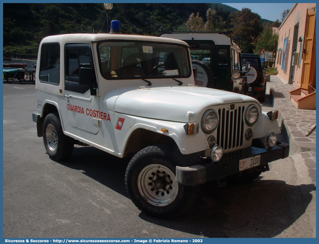 CP 2400
Corpo delle Capitanerie di Porto
Guardia Costiera
Ssangyong Korando I serie
Parole chiave: CP;C.P.;GC,G.C.;Guardia Costiera;Capitaneria di Porto;Capitanerie di Porto;Ssangyong;Korando;2400