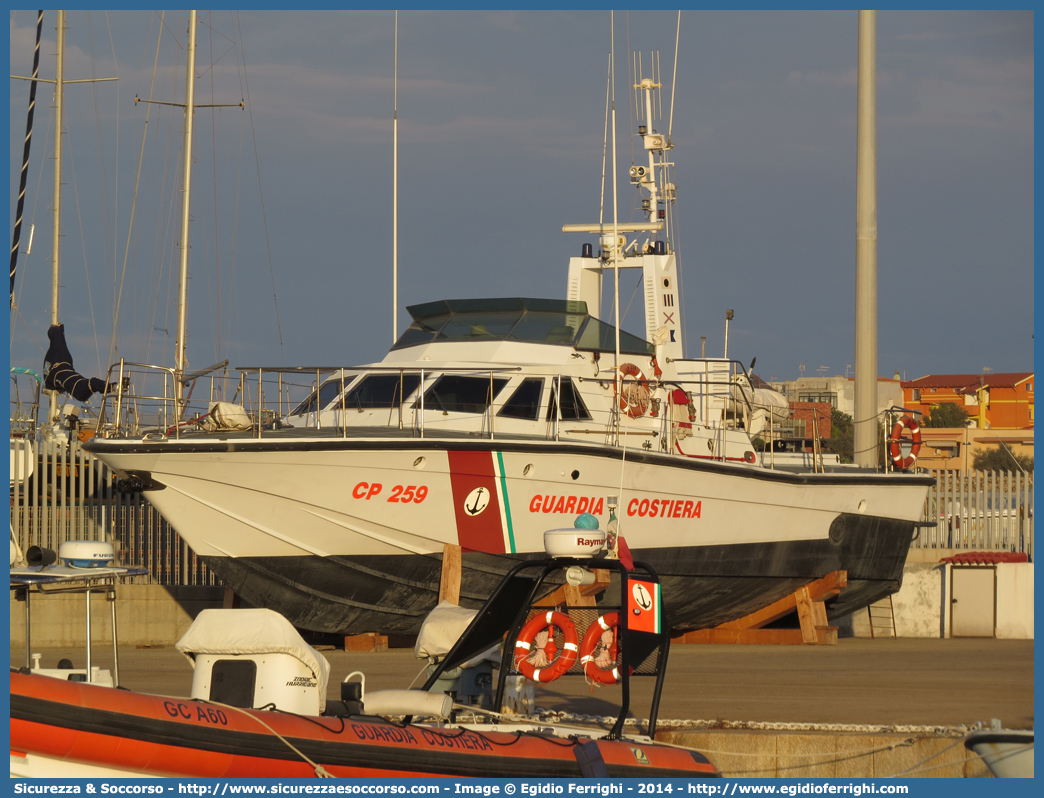 CP 259
Corpo delle Capitanerie di Porto
Guardia Costiera
Parole chiave: CP;C.P.;G.C.;GC;Guardia;Costiera;Capitaneria;Capitanerie;Porto