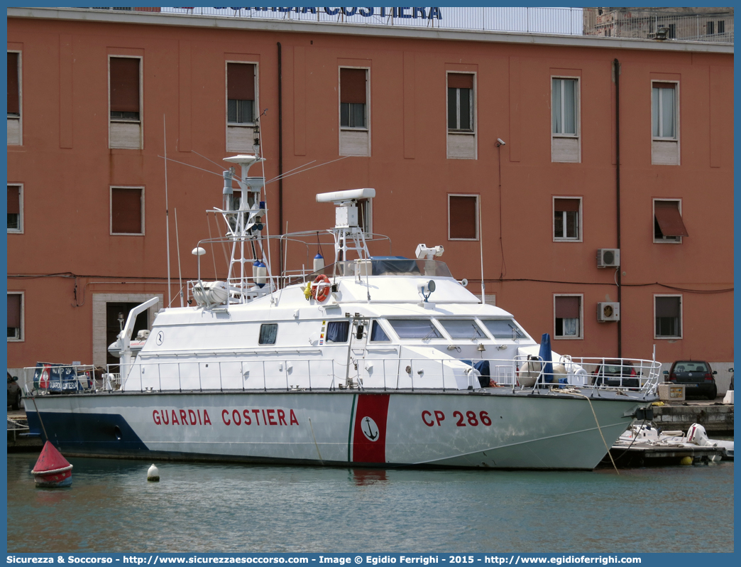 CP 286
Corpo delle Capitanerie di Porto
Guardia Costiera
Vedette Veloci Classe 265
Parole chiave: Guardia;Costiera;Capitaneria;Capitanerie;Porto;Vedetta;Vedette;Veloce;Veloci;Classe;265;CP;C.P.;G.C.;GC;CP286;CP 286