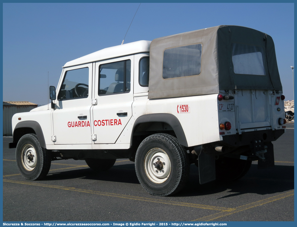 CP 4127
Corpo delle Capitanerie di Porto
Guardia Costiera
Land Rover Defender 110
Parole chiave: CP;C.P.;GC;G.C.;Guardia;Costiera;Capitaneria;Capitanerie;di;Porto;Land;Rover;Defender;110