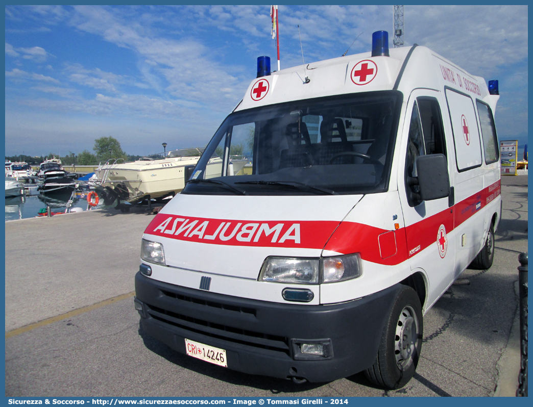 CRI 14246
Croce Rossa Italiana
Peschiera del Garda (VR)
Fiat Ducato II serie
Allestitore Bonfanti S.a.s.
Parole chiave: Croce;Rossa;Italiana;CRI;C.R.I.;Ambulanza;Fiat;Ducato;Carrozzeria;Bonfanti;Peschiera;Garda;14246