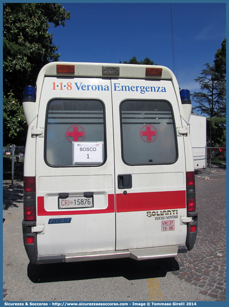 CRI 15876
Croce Rossa Italiana
Verona
Fiat Ducato II serie
Allestitore Bollanti S.r.l.
Parole chiave: Croce;Rossa;Italiana;CRI;C.R.I.;Ambulanza;Fiat;Ducato;Bollanti;Verona;15876