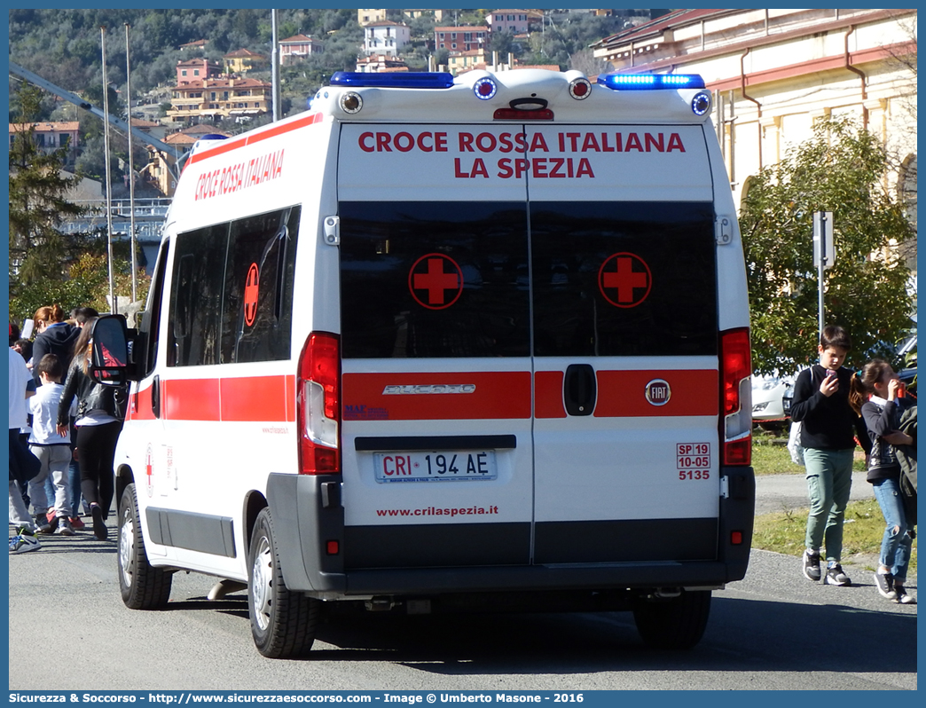 CRI 194AE
Croce Rossa Italiana
La Spezia
Fiat Ducato III serie restyling
Allestitore MAF S.n.c.
Parole chiave: Croce;Rossa;Italiana;CRI;C.R.I.;Ambulanza;Fiat;Ducato;X290;La Spezia;Spezia;MAF