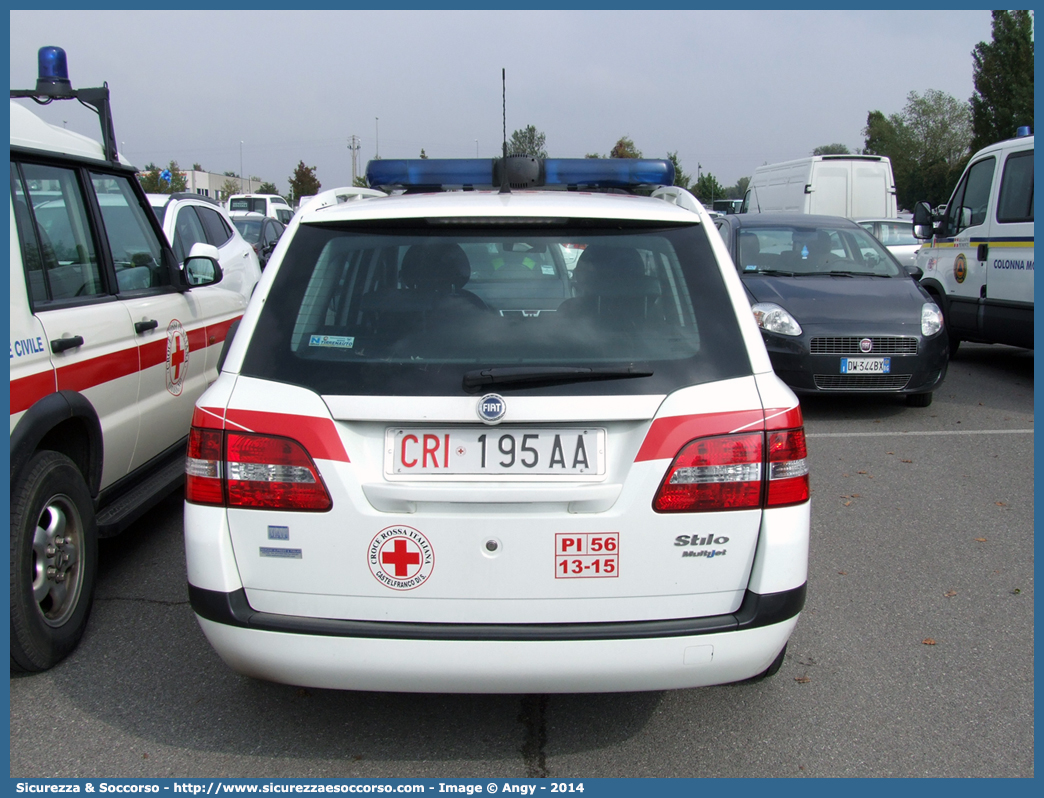 CRI 195AA
Croce Rossa Italiana
Castelfranco di Sotto (PI)
Fiat Stilo Multiwagon II serie
Trasporti Urgenti
Parole chiave: CRI;C.R.I.;Croce Rossa Italiana;Castelfranco di Sotto;Fiat;Stilo;Multiwagon;Trasporti;Urgenti;195AA