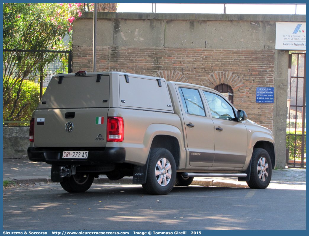 CRI 272AD
Croce Rossa Italiana
Corpo Militare
Volkswagen Amarok
Allestitore Aris S.p.A.
Parole chiave: CRIM;CRI;C.R.I.;C.R.I.M.;Croce;Rossa;Italiana;Corpo;Militare;Volkswagen;Amarok