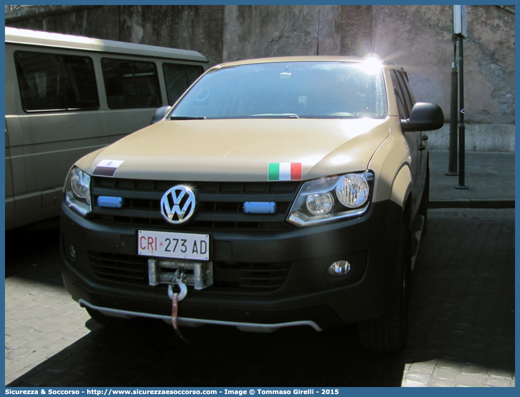 CRI 273AD
Croce Rossa Italiana
Corpo Militare
Volkswagen Amarok
Allestitore Aris S.p.A.
Parole chiave: CRIM;CRI;C.R.I.;C.R.I.M.;Croce;Rossa;Italiana;Corpo;Militare;Volkswagen;Amarok