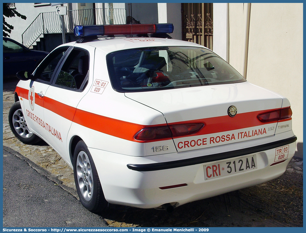 CRI 312AA
Croce Rossa Italiana
Alfa Romeo 156 I serie
Parole chiave: CRI;C.R.I.;Croce;Rossa;Italiana;Alfa;Romeo;156;312AA