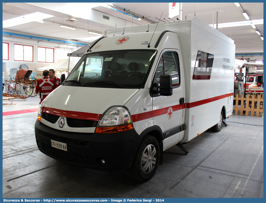 CRI 828AA
Croce Rossa Italiana
Trentino
Renault Master III serie restyling
Unità Mobile Radiocomunicazioni
Parole chiave: CRI;C.R.I.;Croce;Rossa;Italiana;Trentino;Renault;Master;Unità;Mobile;Radiocomunicazioni