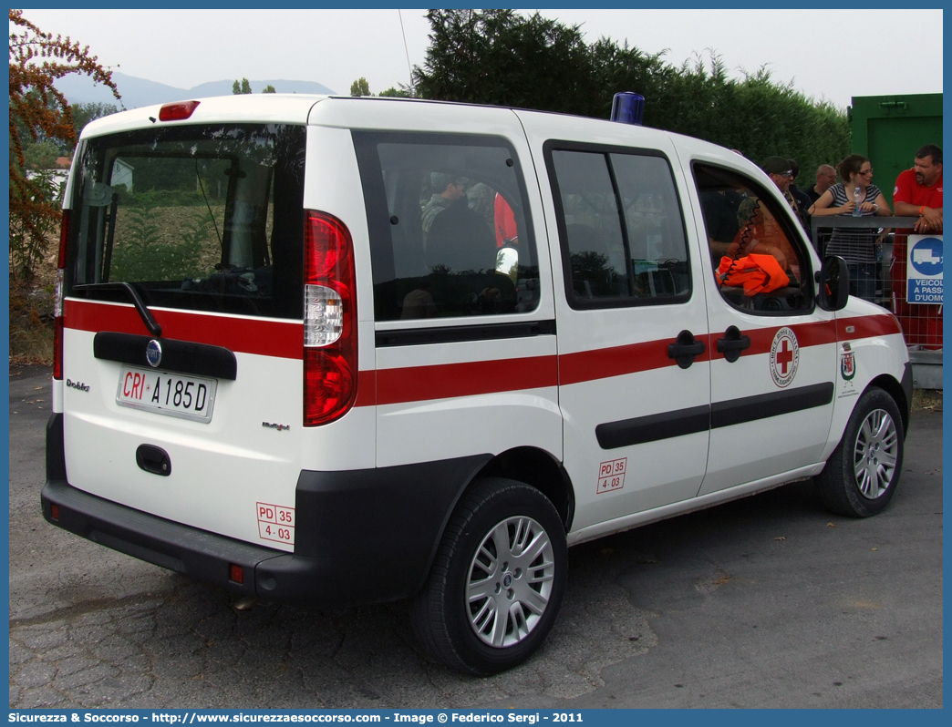 CRI A185D
Croce Rossa Italiana
Terme Euganee (PD)
Fiat Doblò I serie restyling
Parole chiave: CRI;C.R.I.;Croce;Rossa;Italiana;Fiat;Doblò;Terme;Euganee;A185D