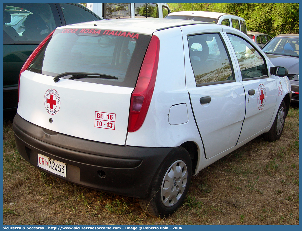 CRI A2453
Croce Rossa Italiana
Genova
Fiat Punto II serie
Parole chiave: C.R.I.;CRI;Croce;Rossa;Italiana;Fiat;Punto;Genova;A2453