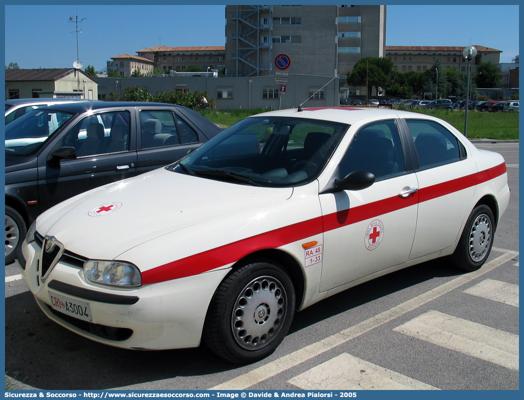 CRI A3004
Croce Rossa Italiana
Ravenna
Alfa Romeo 156 I serie
(variante)
Parole chiave: CRI;C.R.I.;Croce;Rossa;Italiana;Alfa;Romeo;156;Ravenna;A3004