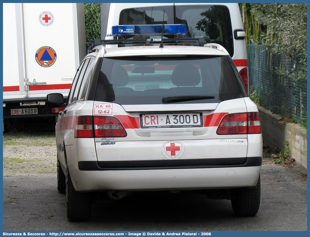 CRI A300D
Croce Rossa Italiana
Faenza (RA)
Fiat Stilo Multiwagon I serie
Parole chiave: C.R.I.;CRI;Croce;Rossa;Italiana;Fiat;Stilo;Multiwagon;A300D