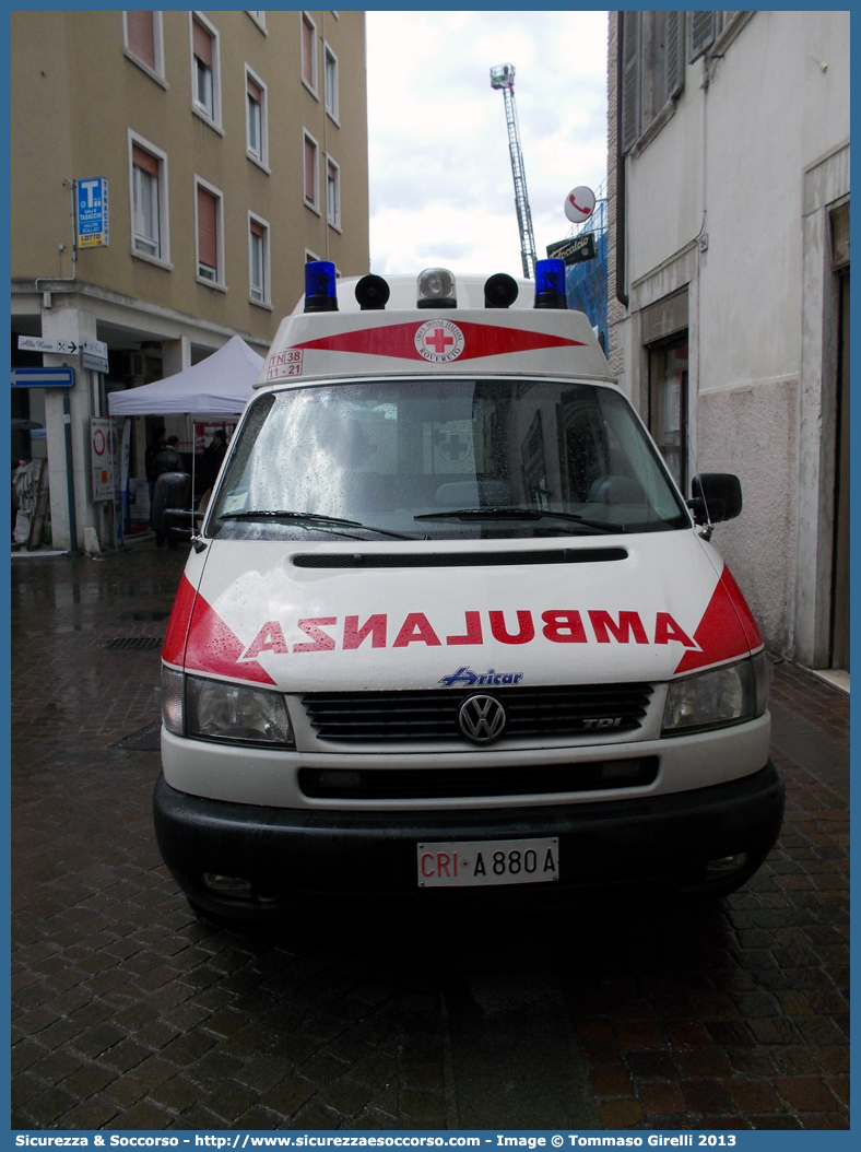 CRI A880A
Croce Rossa Italiana
Rovereto (TN)
Volkswagen Transporter T4 restyling
Allestitore Aricar S.p.A.
Parole chiave: Croce;Rossa;Italiana;CRI;C.R.I.;Ambulanza;Volkswagen;Transporter;T4;Rovereto;Aricar