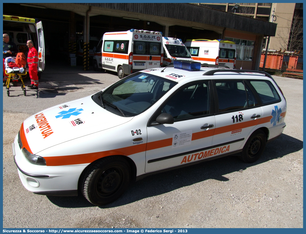 D02
118 Udine
Fiat Marea Weekend
Parole chiave: 118;Udine;Azienda;Ospedaliero;Ospedaliera;Universitaria;Santa;Maria;Misericordia;Automedica;Fiat;Marea;Weekend;D02;D 02