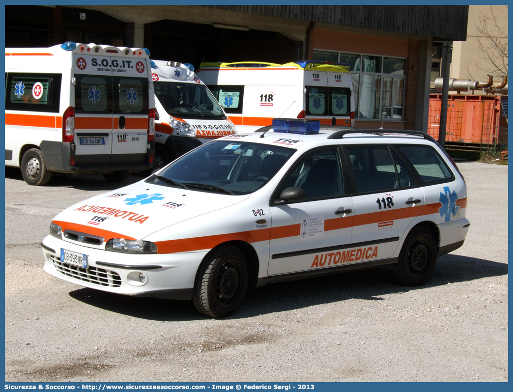 D02
118 Udine
Fiat Marea Weekend
Parole chiave: 118;Udine;Azienda;Ospedaliero;Ospedaliera;Universitaria;Santa;Maria;Misericordia;Automedica;Fiat;Marea;Weekend;D02;D 02