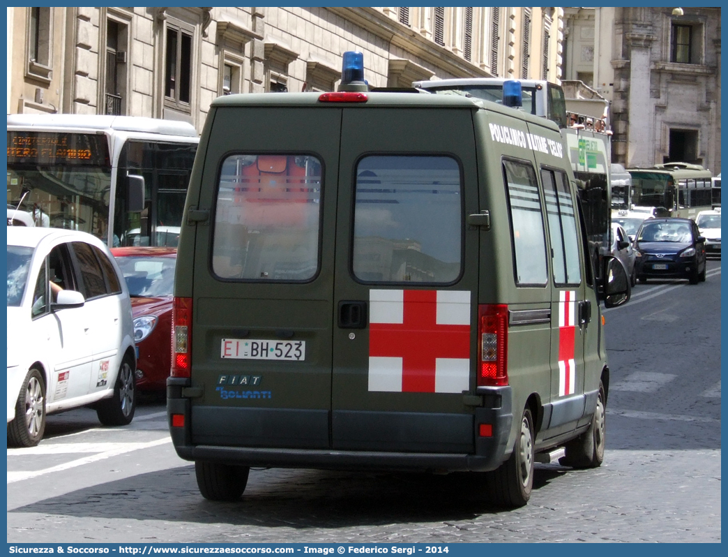 EI BH523
Esercito Italiano
Sanità Militare
Policlinico Militare "Celio"
Fiat Ducato II serie restyling
Allestitore Bollanti S.r.l.
Parole chiave: EI;E.I.;Esercito;Italiano;Sanità Militare;Fiat;Ducato;Bollanti