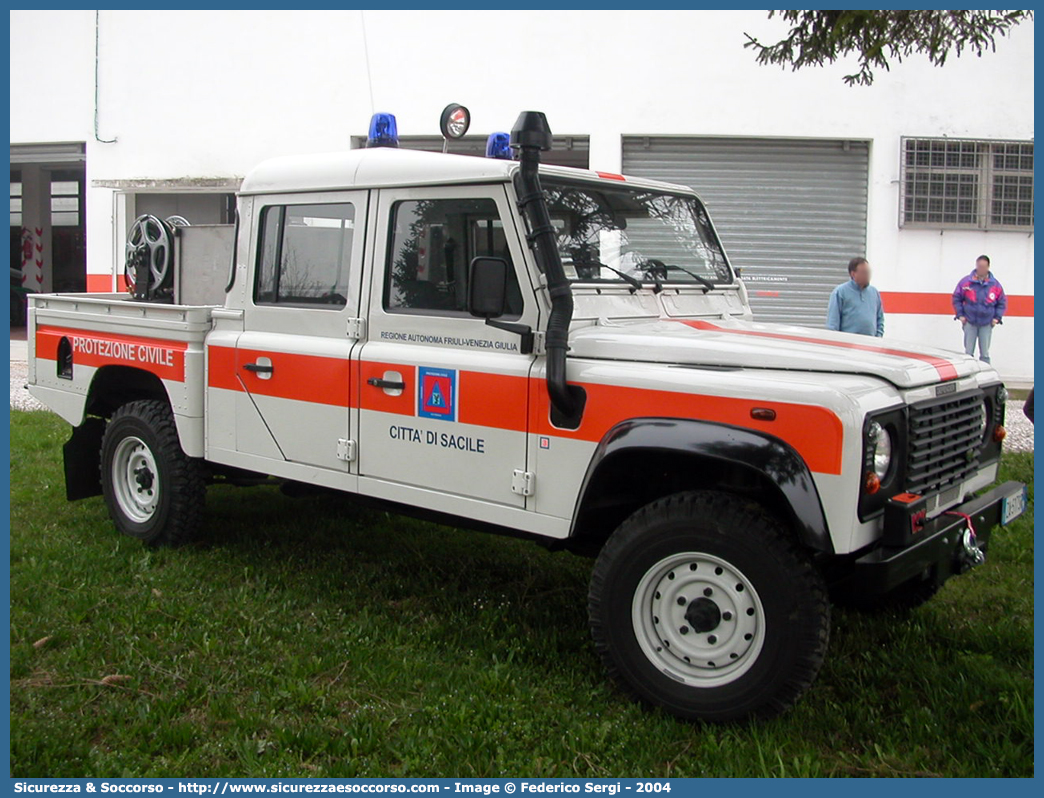 -
Regione Friuli Venezia Giulia
Comune di Sacile
Land Rover Defender 130
Parole chiave: PC;P.C.;Protezione;Civile;Friuli;Venezia Giulia;Sacile;Land Rover;Defender;130