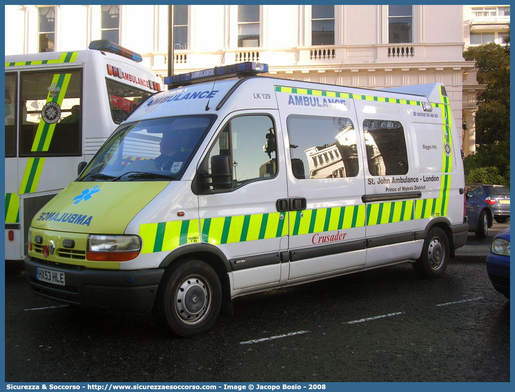 LK129
United Kingdom of Great Britain and Northern Ireland
St John Ambulance
Renault Master II generation
Parole chiave: UK;United;Kingdom;Great;Britain;Northern;Ireland;St;John;Ambulance;Renault;Master