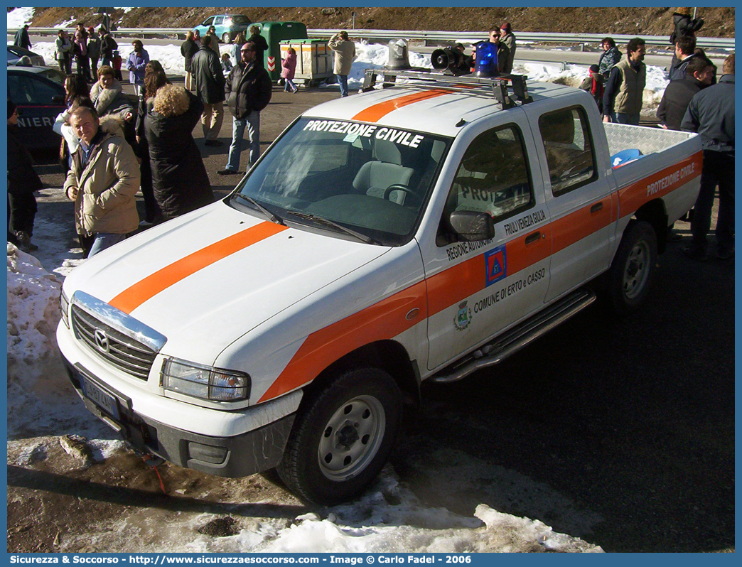 -
Regione Friuli Venezia Giulia
Comune di Erto e Casso
Mazda B2500
Parole chiave: PC;P.C.;Protezione;Civile;Friuli;Venezia Giulia;Erto;Casso;Mazda;B2500