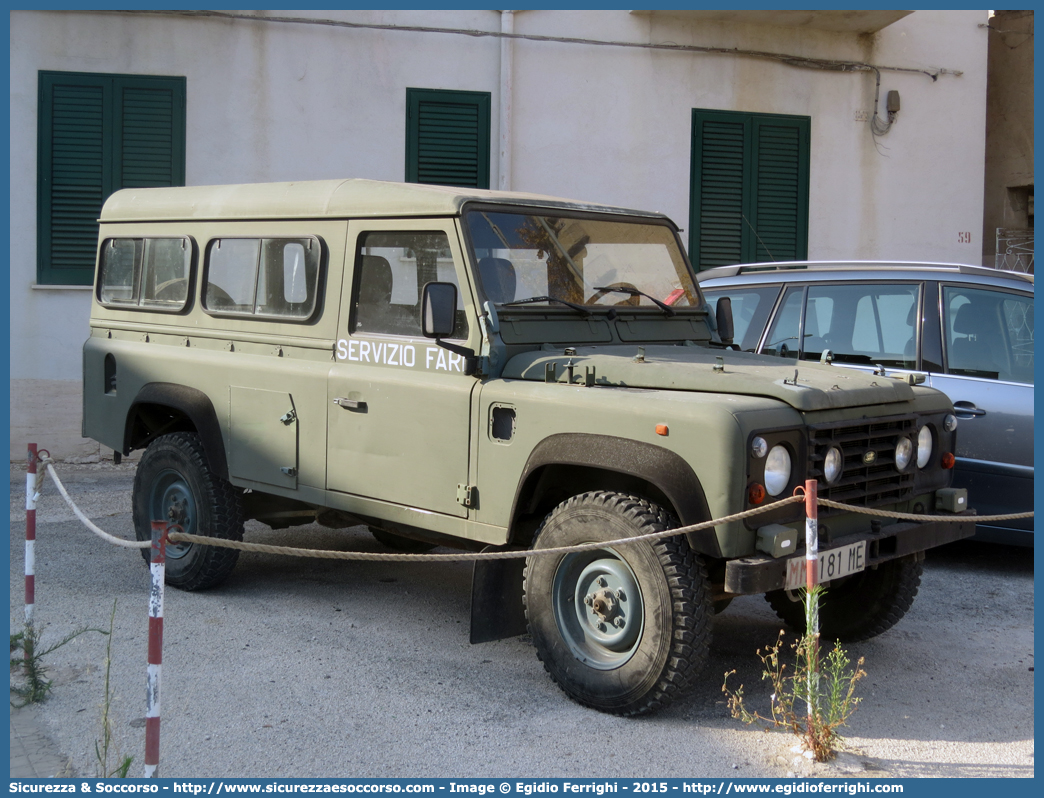 MM 181ME
Marina Militare Italiana
Land Rover Defender 110
Parole chiave: MM;M.M.;Marina;Militare;Land;Rover;Defender;110;Servizio;Fari;181ME