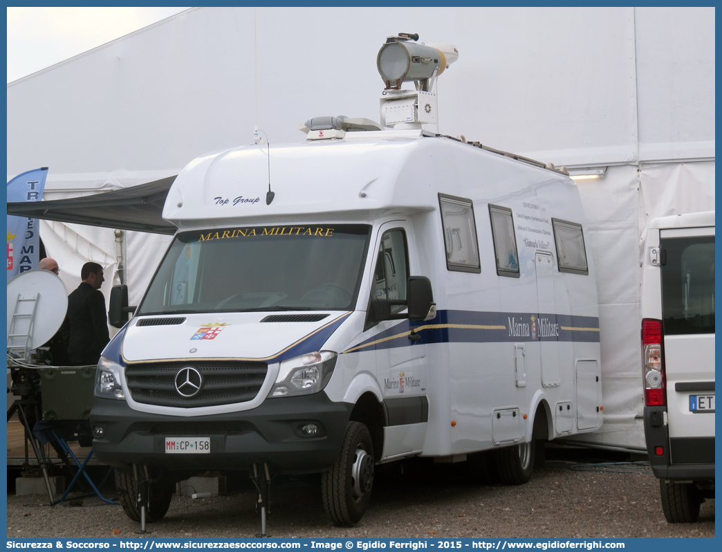 MM CP158
Marina Militare Italiana
Mercedes Benz Sprinter II serie restyling
Istituto per le Telecomunicazioni e l'Elettronica 
"Giancarlo Vallauri"
Parole chiave: MM;M.M.;Marina;Militare;Mercedes;Benz;Sprinter;Istituto;Telecomunicazioni;Elettronica;Giancarlo;Vallauri;CP158