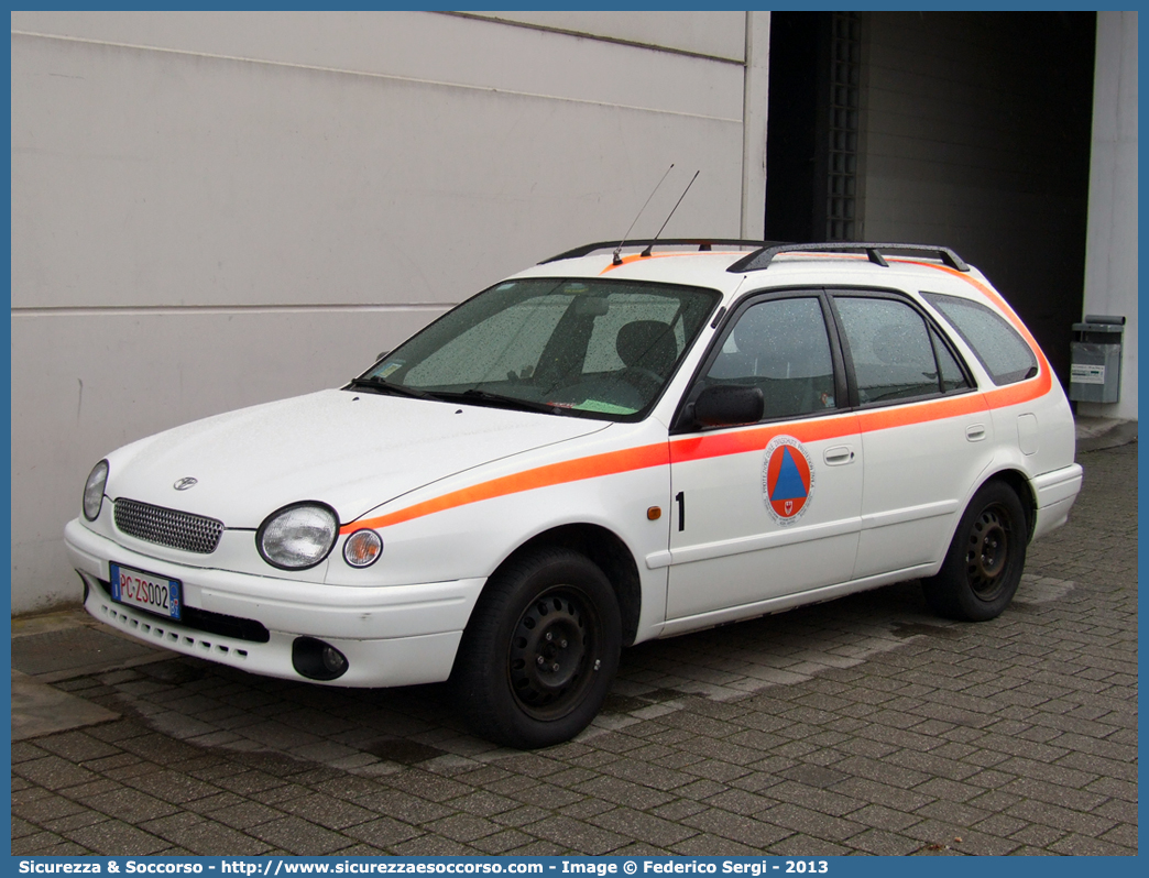 PC ZS002
Protezione Civile - Zivilshütz
Toyota Corolla VIII serie
Parole chiave: PC;ZS;Protezione;Civile;Zivilshütz;Toyota;Corolla