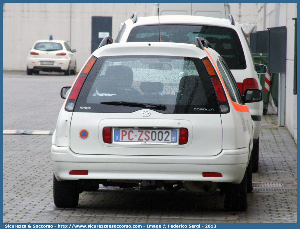 PC ZS002
Protezione Civile - Zivilshütz
Toyota Corolla VIII serie
Parole chiave: PC;ZS;Protezione;Civile;Zivilshütz;Toyota;Corolla