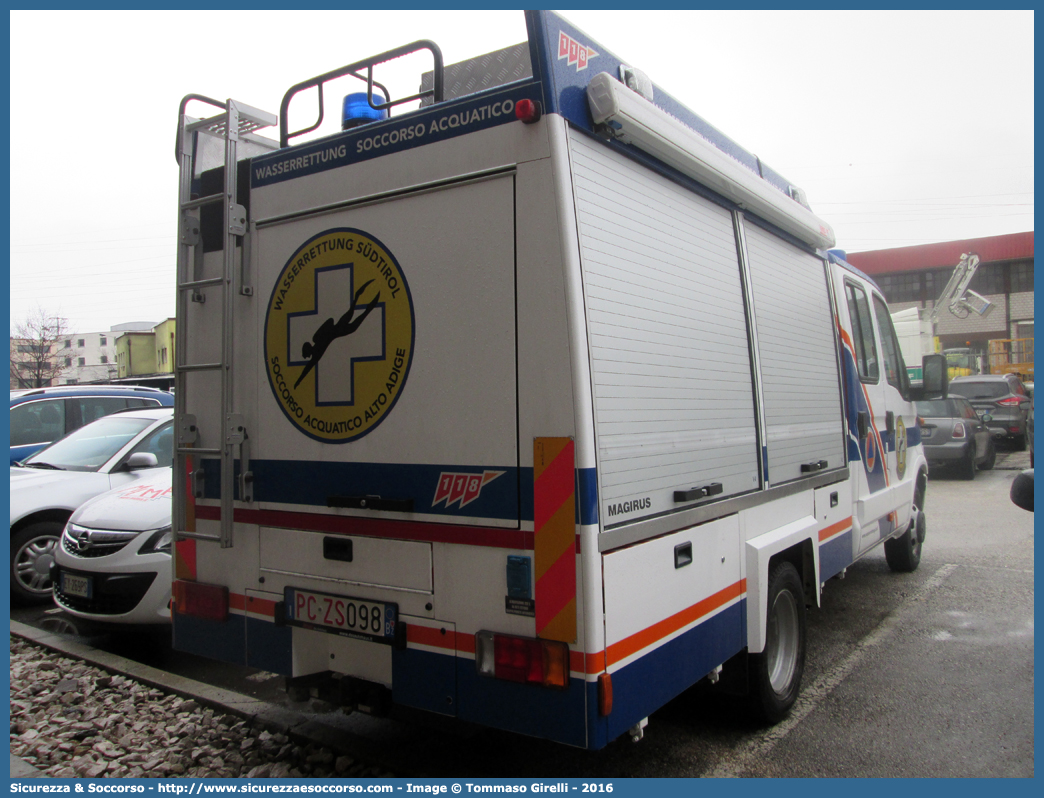 PC ZS098
Wasserrettung
Soccorso Acquatico
Iveco Daily III serie
Parole chiave: Wasserrettung;Soccorso;Acquatico;Bolzano;Iveco;Daily