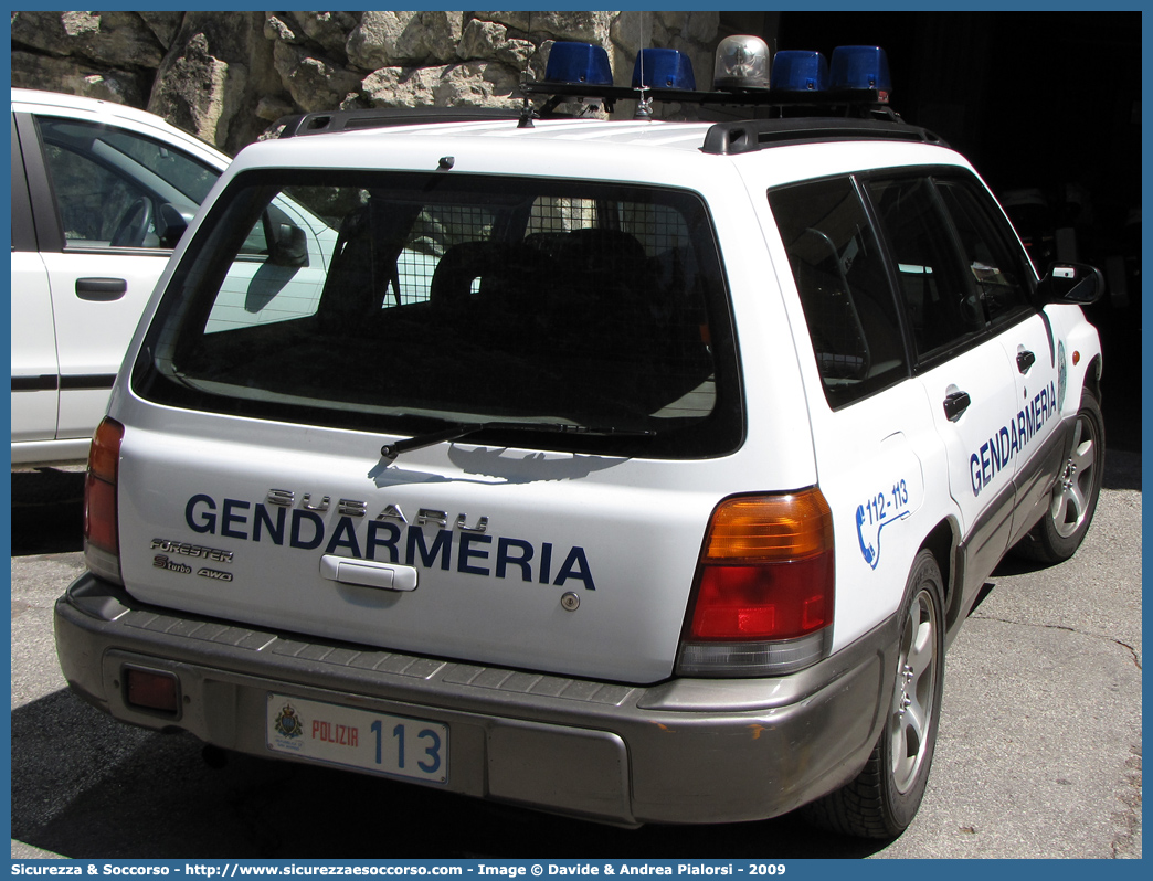 Polizia 113
Repubblica di San Marino
Gendarmeria
Subaru Forester AWD I serie 
Parole chiave: Repubblica;San Marino;RSM;R.S.M.;Gendarmeria;Subaru;Forester;AWD