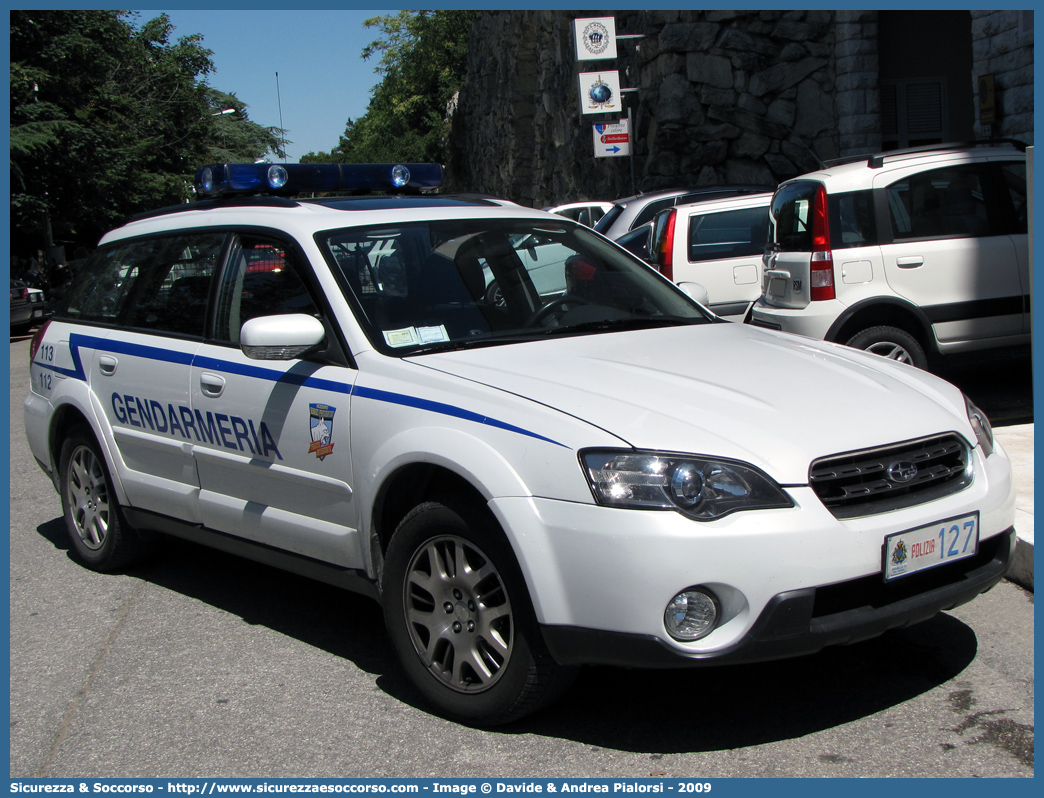 Polizia 127
Repubblica di San Marino
Gendarmeria
Subaru Outback III serie 
Parole chiave: Repubblica;San Marino;RSM;R.S.M.;Gendarmeria;Subaru;Outback