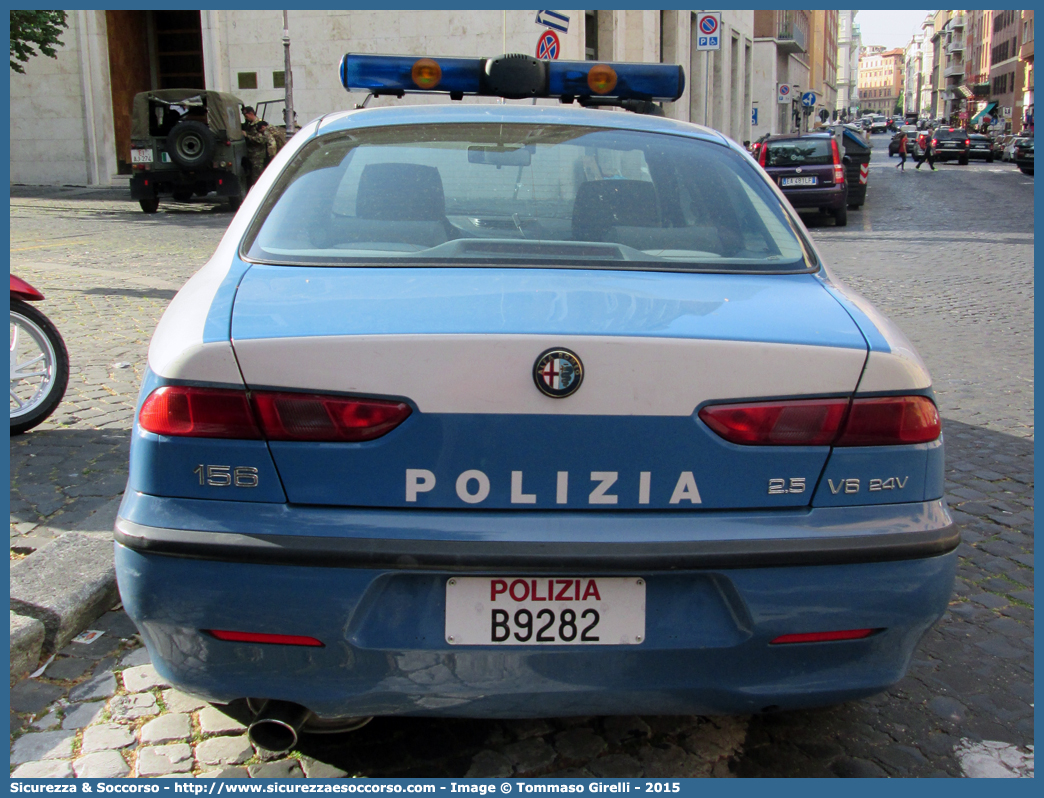 Polizia B9282
Polizia di Stato
Ufficio Presidenziale
Alfa Romeo 156 I serie
Parole chiave: PS;P.S.;Polizia;di;Stato;Pubblica;Sicurezza;Ufficio;Presidenziale;Alfa;Romeo;156;B9282