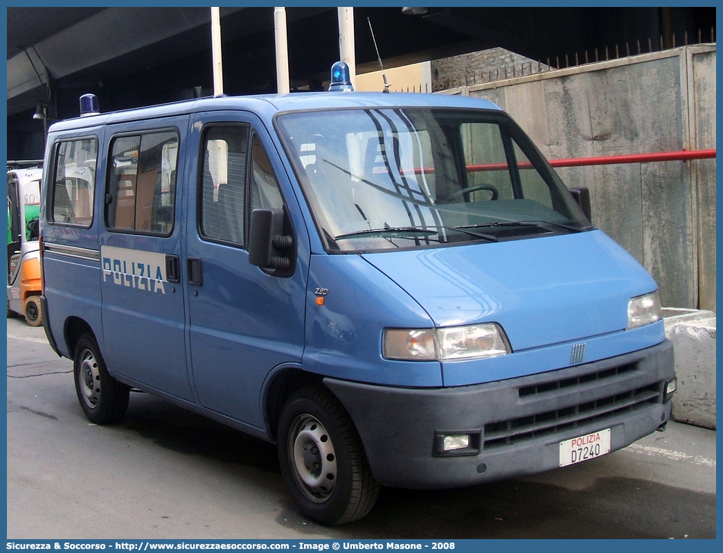 Polizia D7240
Polizia di Stato
Fiat Ducato II serie
Parole chiave: PS;P.S.;Polizia;Stato;Pubblica;Sicurezza;Polizia di Stato;Fiat;Ducato;D7240