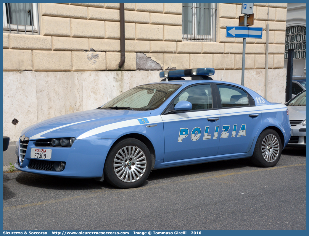 Polizia F7308
Polizia di Stato
Polizia Stradale
Alfa Romeo 159
Parole chiave: PS;P.S.;Polizia;di;Stato;Stradale;Pubblica;Sicurezza;Alfa;Romeo;159