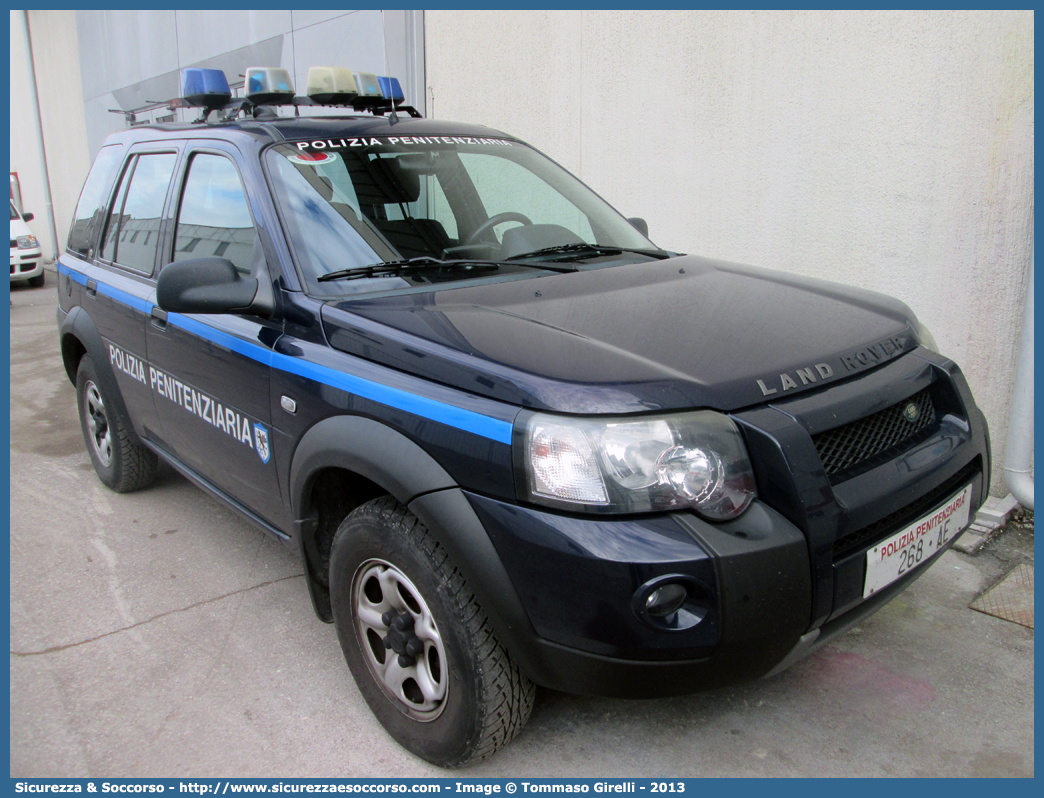 Polizia Penitenziaria 268AE
Polizia Penitenziaria
Nucleo Traduzioni e Piantonamenti
Land Rover Freelander I serie restyling
Parole chiave: PP;P.P.;Pol.Pen;PolPen;AdiC;A.diC.;Agenti;di;Custodia;Polizia;Penitenziaria;Nucleo;Traduzioni;Piantonamenti;Land Rover;Freelander