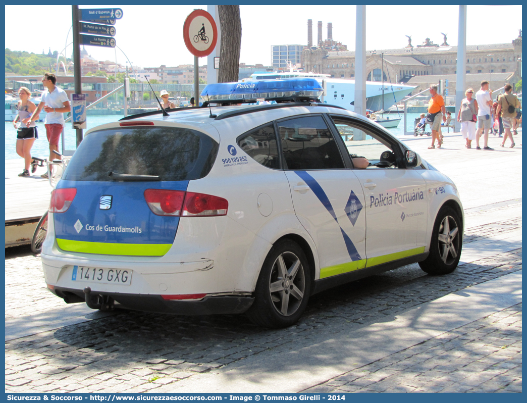 V-90
Reino de España
Policia Portuària Port de Barcelona
Cos de Guardamolls
Seat Altea
Parole chiave: Regno di Spagna;Spagna;Espana;España;Reino de España;Policia;Portuària;Port de Barcelona;Cos;de Guardamolls;Seat;Altea