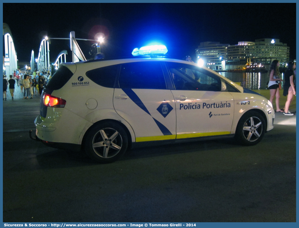 VD-2
Reino de España
Policia Portuària Port de Barcelona
Cos de Guardamolls
Seat Altea
Parole chiave: Regno di Spagna;Spagna;Espana;España;Reino de España;Policia;Portuària;Port de Barcelona;Cos;de Guardamolls;Seat;Altea