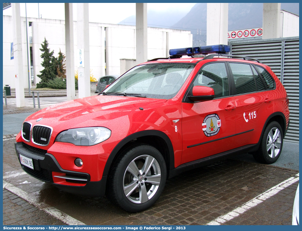 VF 008 BZ
Corpo Permanente dei Vigili del Fuoco Bolzano
Berufsfeuerwehr Bozen
BMW X5 II serie
Parole chiave: VF;VFV;V.F.;V.F.V.;Vigili;Fuoco;Corpo;Permanente;Berufsfeuerwehr;Bolzano;Bozen;BMW;X5